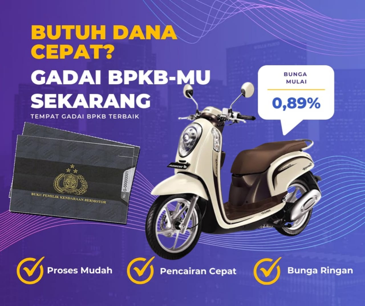 Kredit Jaminan Bpkb Motor Honda Scoopy FI Dapat Dana Berapa? Seperti Ini Simulasinya